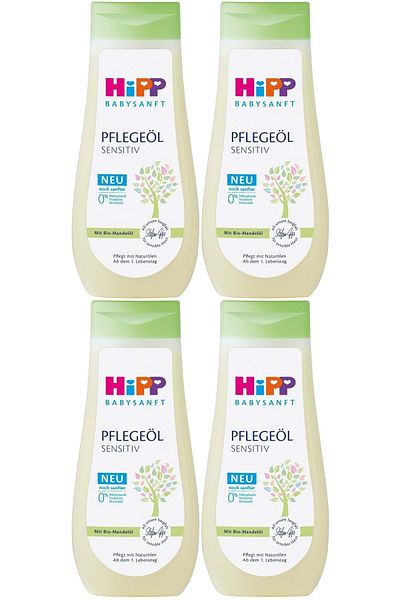 Hipp Babysanft Baby Care Oil/Pelegeal Sensitive 200ml (Set of 4)
