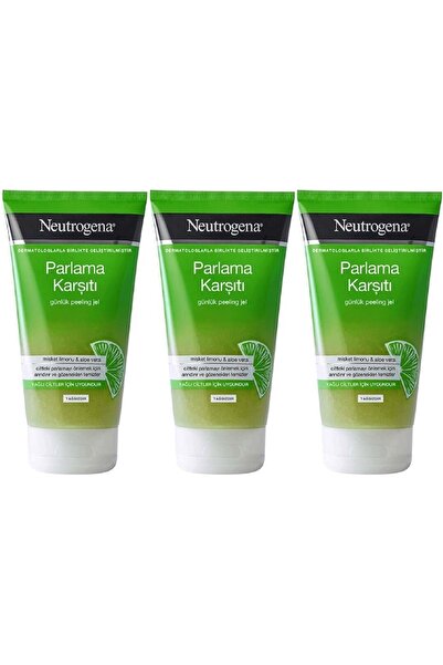 Neutrogena جل مقشر مضاد للتوهج وخالي من الزيوت 150 مل (مجموعة من 3)