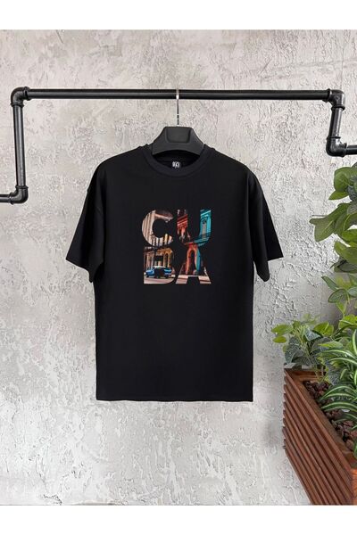 donamod Tricou negru pentru bărbați cu imprimeu Cuba