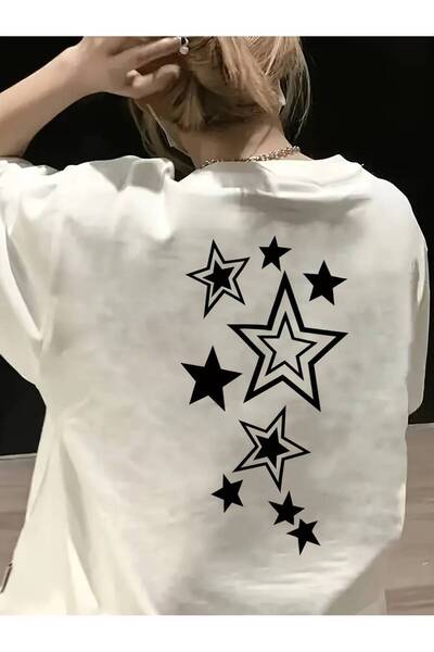 Tarzsokak Mânecă scurtă unisex oversize imprimată Pinterest Star