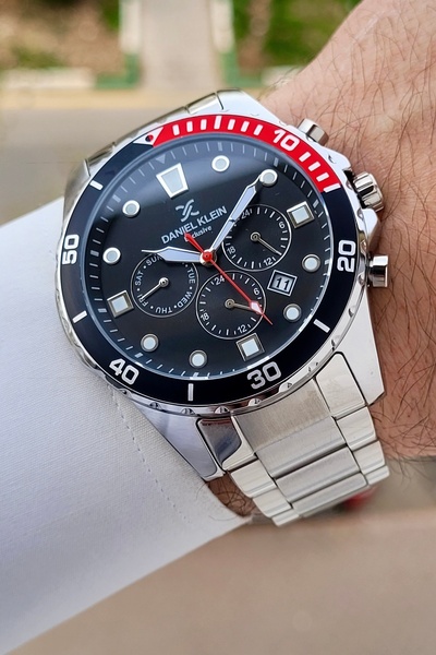 Daniel Klein Gümüş Siyah Renk Iç Göstrgeleri Aktif Hediye Paketli Erkek Kol S...