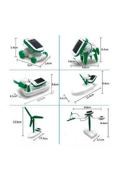 KASHİKOİ Solar Powered Robot Creation Set Solar Kit (6 In 1)
