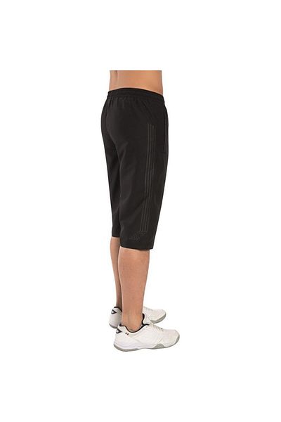 Crozwise Men's Capri Combed Cotton Capri Shorts Large Size Shorts Capri Black