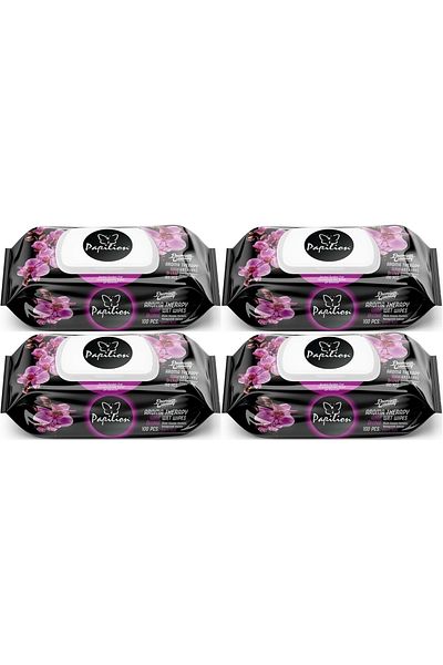 Papilion Wet Towel Wipes 100 Sheets Aroma Therapy (Set of 4) 400 Sheets