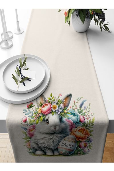 Bertille Home Spring Series 140X40 cm Digital Printed Runner (Spring Easter Easter)