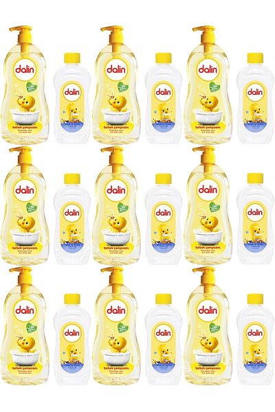 Dalin Baby Shampoo Classic 700ml 100ml Baby Oil with Pump (Comfortable and Happy) (Set of 9)