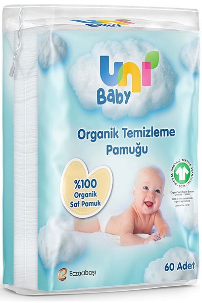Uni Baby Baby Cleaning Cotton 60 Pieces Single Pk (Set of 2)