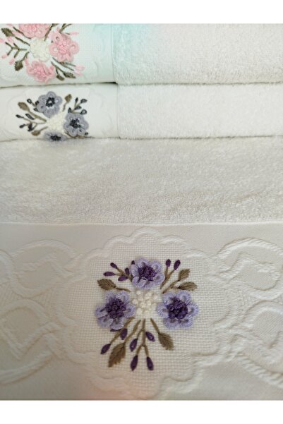 Fiesta Елітна бавовняна серветка з вишивкою 3D, 6 штук, 50x90 см