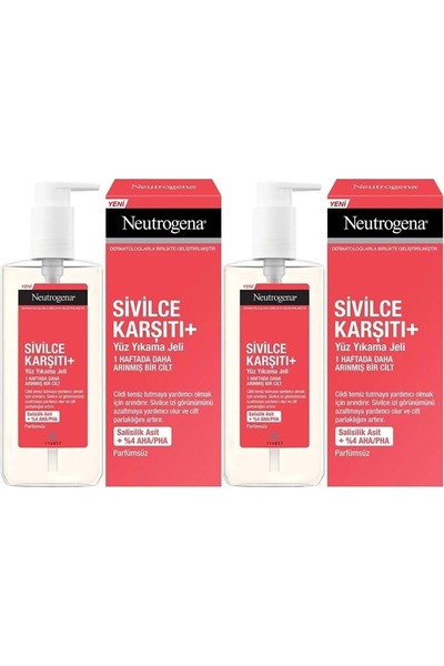 Neutrogena Düzensiz Cilt Tipleri Için Yüz Yıkama Jeli 200ml (2 Lİ SET)