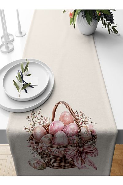 Bertille Home Spring Series 140X40 cm Digital Printed Runner (Spring Easter Easter)