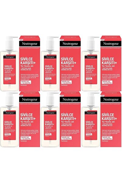 Neutrogena Düzensiz Cilt Tipleri Için Yüz Yıkama Jeli 200ml (6 LI SET)