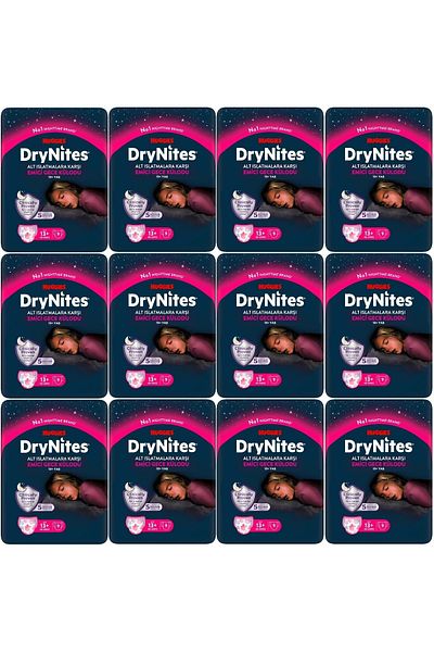 DryNites Night Panties / Panty Diaper, 13 Years Old (48-60kg) X Large, 108 Pieces (12Pk*9)