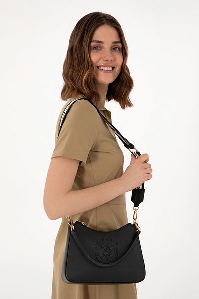 U.S. Polo Assn. Women's Black Long Strap Shoulder Bag 50311432 -Vr046