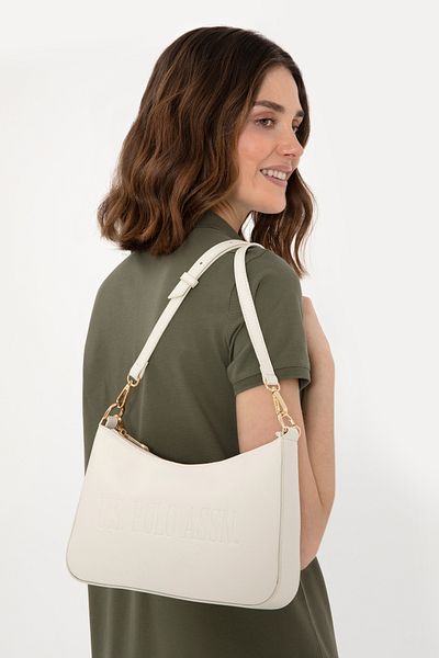 U.S. Polo Assn. Women's White Long Strap Shoulder Bag 50311439 -Vr013