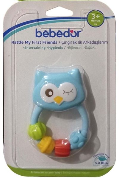Bebedor خشخشة صديقي الأول - البومة الزرقاء (الرمز: 592).