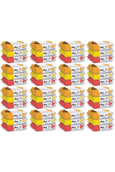 Sleepy 90 Sheets (Set of 48) Fruit Types - Wet Towel Wipes with Plastic Cover (Citrus Garden)