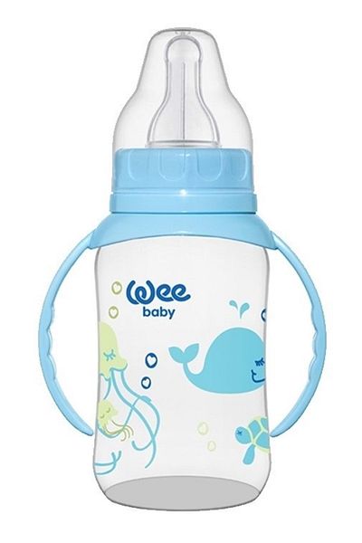 Wee Baby Blue Handled Baby Bottle 150ml - P.P (Code:744)