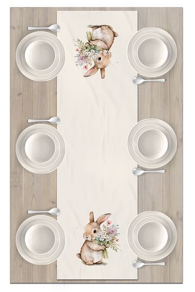 Bertille Home Spring Series 140X40 cm Digital Printed Runner (Spring Easter Easter)
