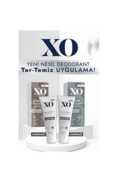 Xo Krem Deodorant 75ml Unisex Care & Effective Parfümlü