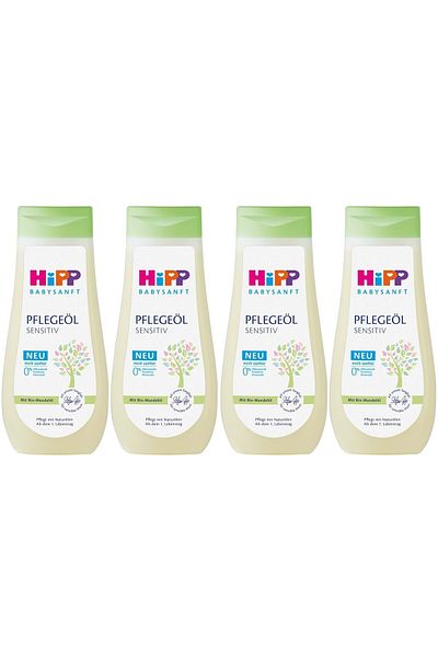 Hipp Babysanft Baby Care Oil/Pelegeal Sensitive 200ml (Set of 4)