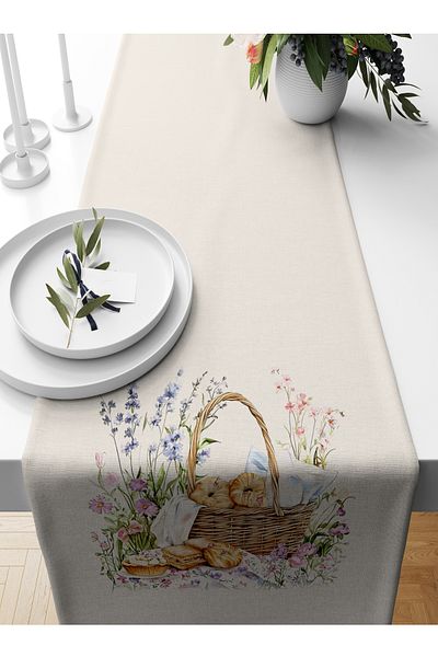 Bertille Home Spring Series 140X40 cm Digital Printed Runner (Spring Easter Easter)