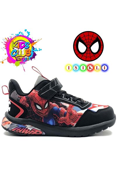 SPIDERMAN Zamon Orthopedic Lighted Boys' Sports Shoes Black