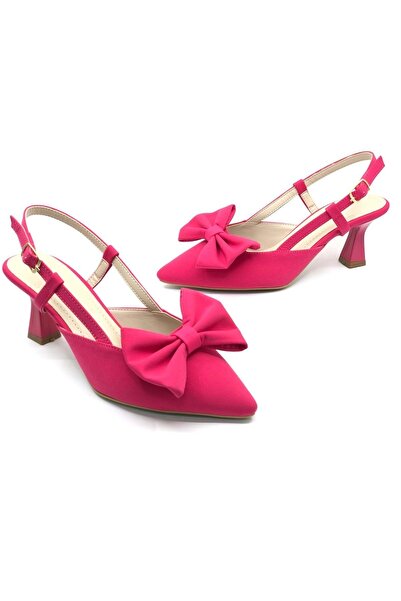 Kocamanlar Ayakkabı Feles Ribbon Λεπτομερή ανοιχτή πλάτη Stiletto Γυναικεία π...