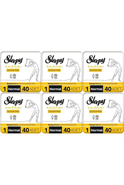 Sleepy وسادة يومية إضافية بتردد عادي - 240 قطعة ميجا باك (6PK*40)
