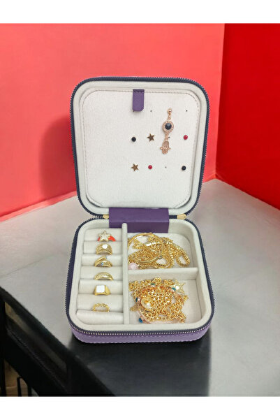 Moda fiesta Medium Size (15×15) Organizer Jewelry Storage Box Travel Jewelry Bag Leather Wooden Case