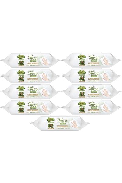 Baby Turco Turco Doğadan Practical Surface Cleaning Towel 100 Sheets Green Soap/Green Pine (Set of 9) 900 Sheets