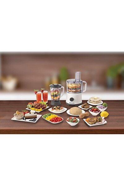 Black&Decker 800W Food Processor 24 Functions with 2L Bowl and 1.5L Blender