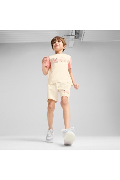 Puma Tričko Puma Sandy Adventures Tee Ps, béžové, dětské