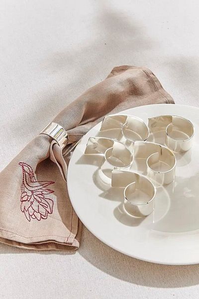 Paşabahçe Chrome 6-Piece Napkin Ring