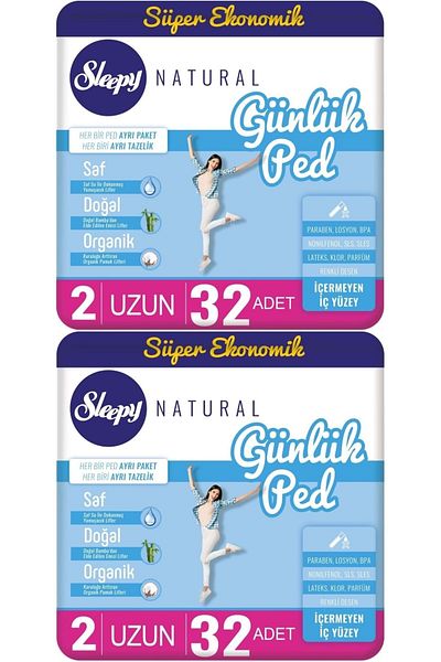 Sleepy 64 Natural Daily Pads - Super Economic Pack (2pk*32)