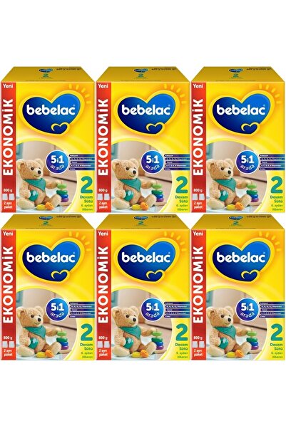 Bebelac 800gr No:2 Devam Sütü (6-12 AY) (6 LI SET)