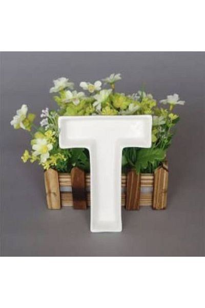 Generica T-shaped ceramic plate, 14*11*2 cm