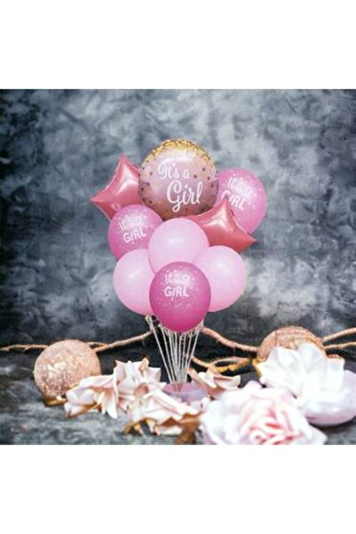 Generica ITS A GIRL Pink Balloon Set