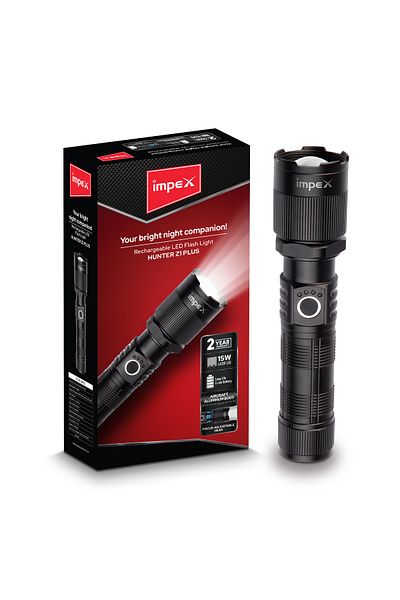 İMPEX مصباح يدوي قابل لإعادة الشحن من إمبكس (Hunter Z1 Plus)