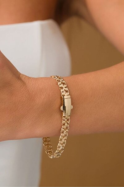 Sembol Gold Altın Mona Bileklik 14 Ayar İtaly Kilit