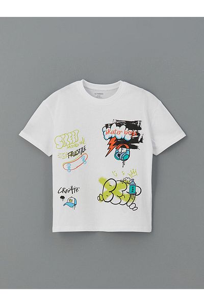 LC Waikiki Lcw Printed Boys' T-Shirt and Sweatpants Bottom 2-Pack