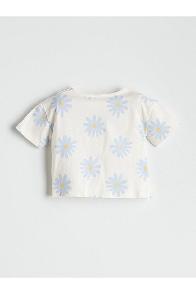 LC Waikiki Lcw Crew Neck Floral Girl's T-Shirt and Leggings 2-Piece Fast Fashion