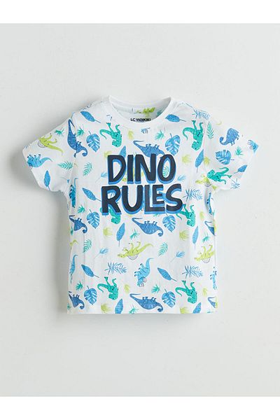 LC Waikiki New Season Dinosaur Printed Boys' Shorts Pajama Set - S5Fe64Z1