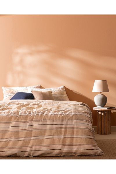Madame Coco Elodie Ranforce-Bettbezug-Set, bedruckt, 100 % Baumwolle, Einzelbett, Beige