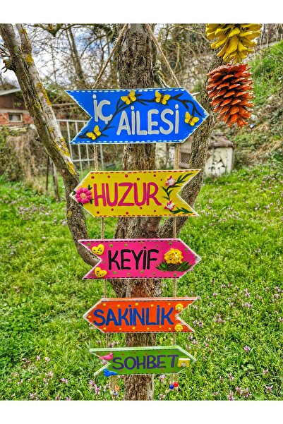 Home 5 li halatlı ahşap ok set,el emeği kişiselleştirilebilir bahçe balkon süsü