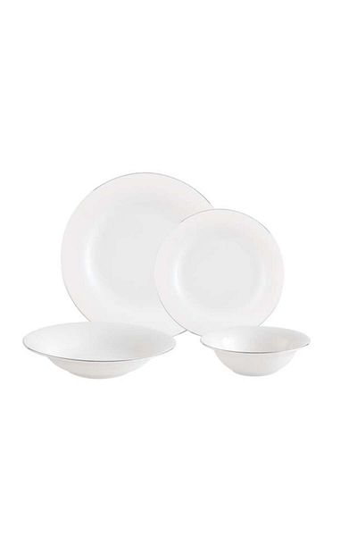 Madame Coco Dormir 24-teiliges Tafelservice für 6 Personen - Weiß/Silber