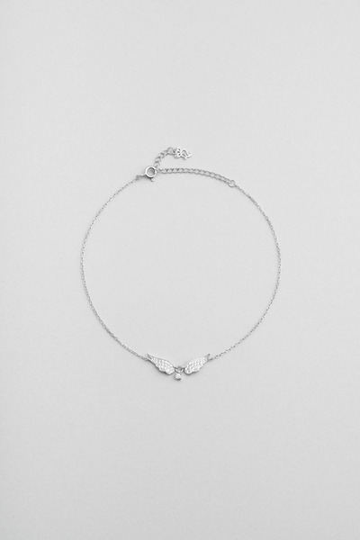 So CHIC... Melek Kanadı 18 Ayar Beyaz Altın Kaplama 25 Cm Gümüş Hal Hal