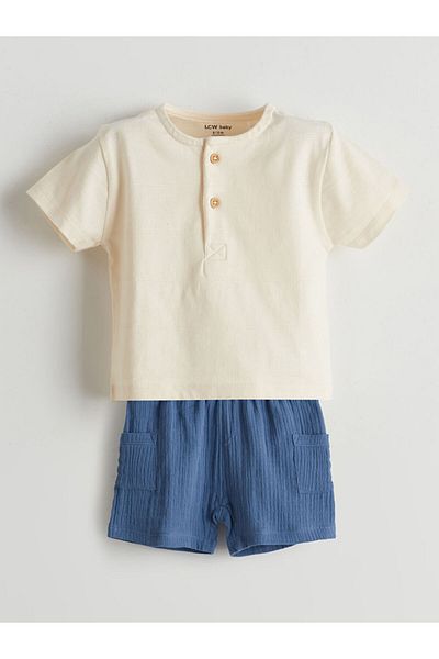 LC Waikiki Basic Baby Boy T-Shirt and Shorts 2-Pack