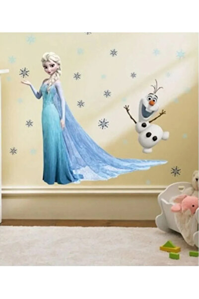 cosy home gift Süper Kahramanlar Elsa Frozen Karlar Ülkesi Kız Çocuk Odası Duvar Sticker Seti