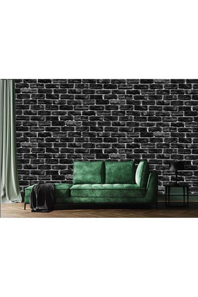 BAŞYAPI DİZAYN 3 Boyutlu Antresit Tuğla Desen Duvar Kağıdı 2606 (5M²)