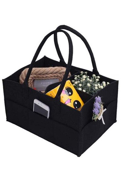 Generic Diaper Organizer Baby Caddy Bag - Black